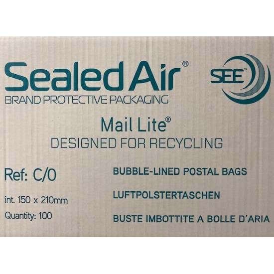 100 x Sealed Air Padded Envelope C/0 150mm x 210mm 