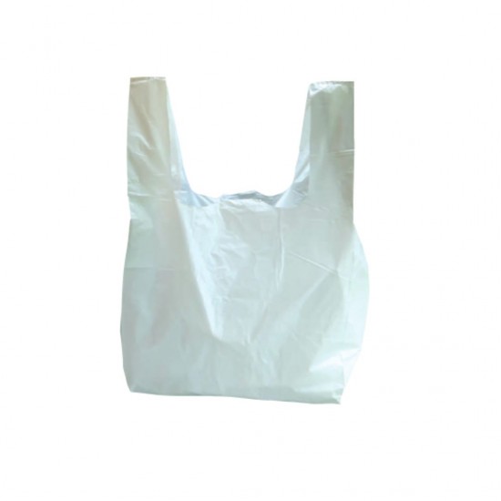 500 x Carrier Bags  - 11 x 17 x 21" (White)